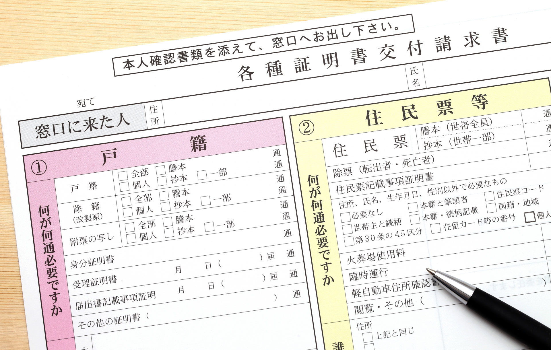 戸籍等の収集